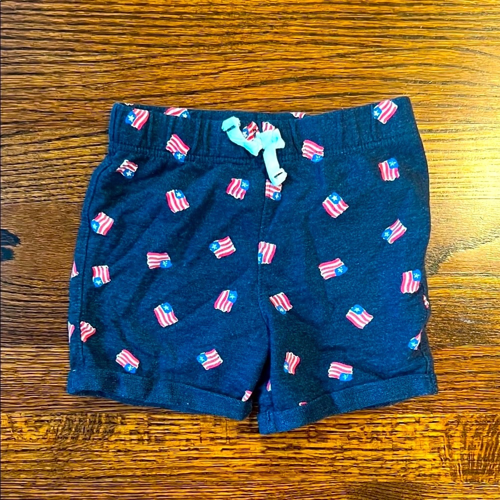 Jumping Beans Blue and Red Flag Shorts